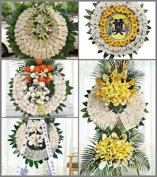 安徽六安市金寨县梅山镇苏畈村花圈速递